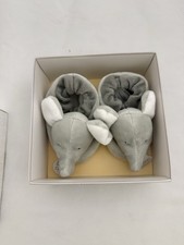 DOUDOU ET COMPAGNIE, Grey Elephant SLIPPERS Bootie 0-6 M Baby shoes New In Box