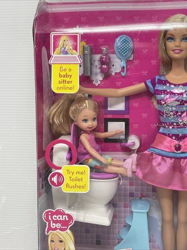 NRFB !!! Barbie: "I Can Be Baby Sitter" Barbie & Kelly Puppe Spielset !!! Sehr selten - Bild 2 von 7
