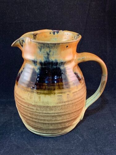 Vintage Studio Pottery Pitcher Art Pottery Signed