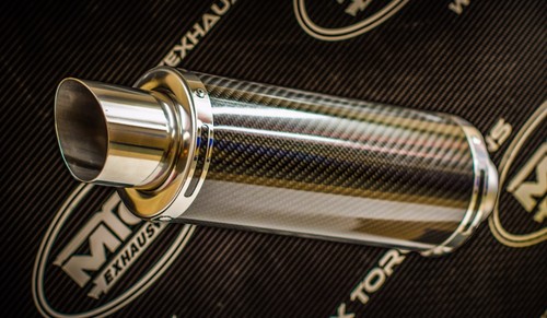Yamaha YZF600 R6 2006-2017 Low Level carbon round GP Outlet RACE Escape - Imagen 7 de 8