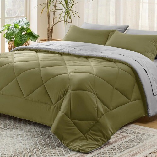 Bedsure Comforter Set - Reversible Queen Bed in a Bag with Comforters, Sheet - Picture 20 of 40