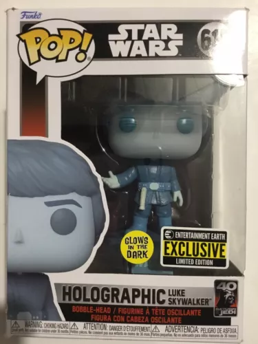 Star Wars ￼Luke Skywalker Funko Pop # 615 ￼Glow in the dark￼ Limited Edition￼
