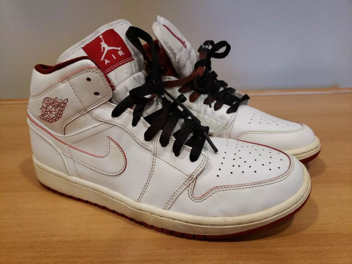 Buy Air Jordan 1 Retro Mid 'White Gym Red' - 554724 103