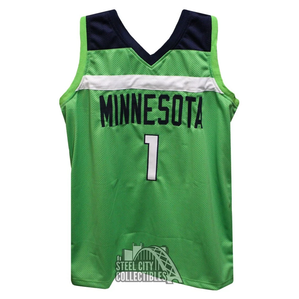 Anthony Edwards Autographed Minnesota Custom Green Basketball
