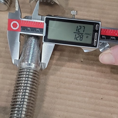 (10) 1-8 x 4-1/2 Hex Screw Bolts 18-8 Shoulder Partial Coarse Thread F593D THE - Picture 4 of 10