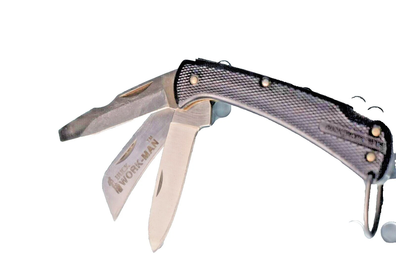 Navaja NEGRA Buck cuchillos plegables Vintage de colección