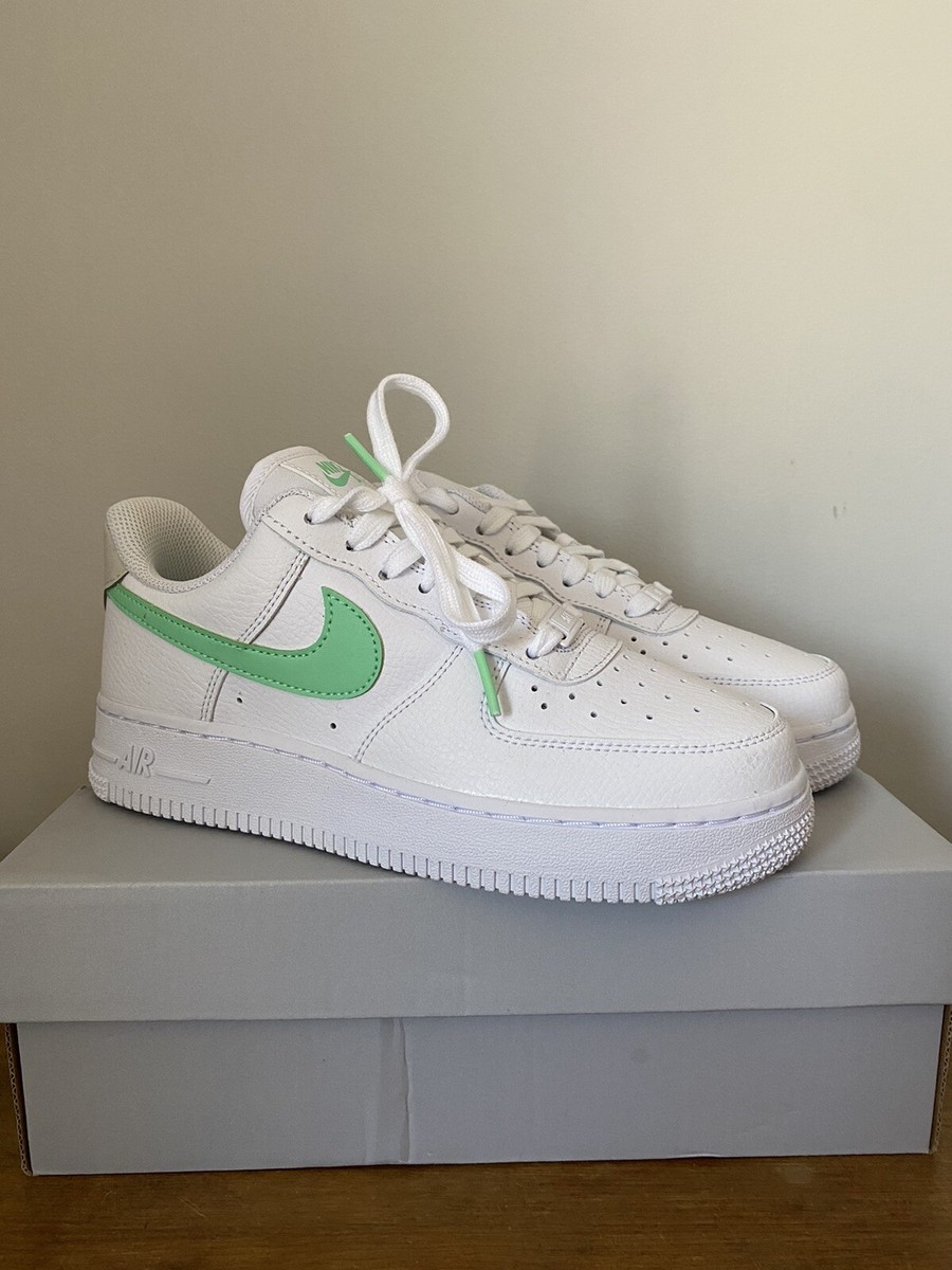 white air force 1 green swoosh