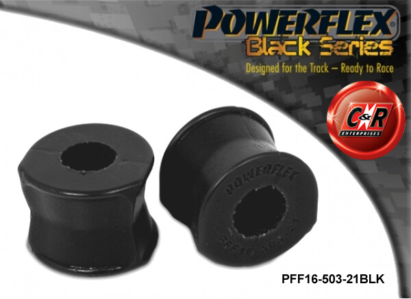 Powerflex Black Fr o, Spazzole 21mm per Fiat 500 1.2-1.4L 07on PFF16-503-21BLK
