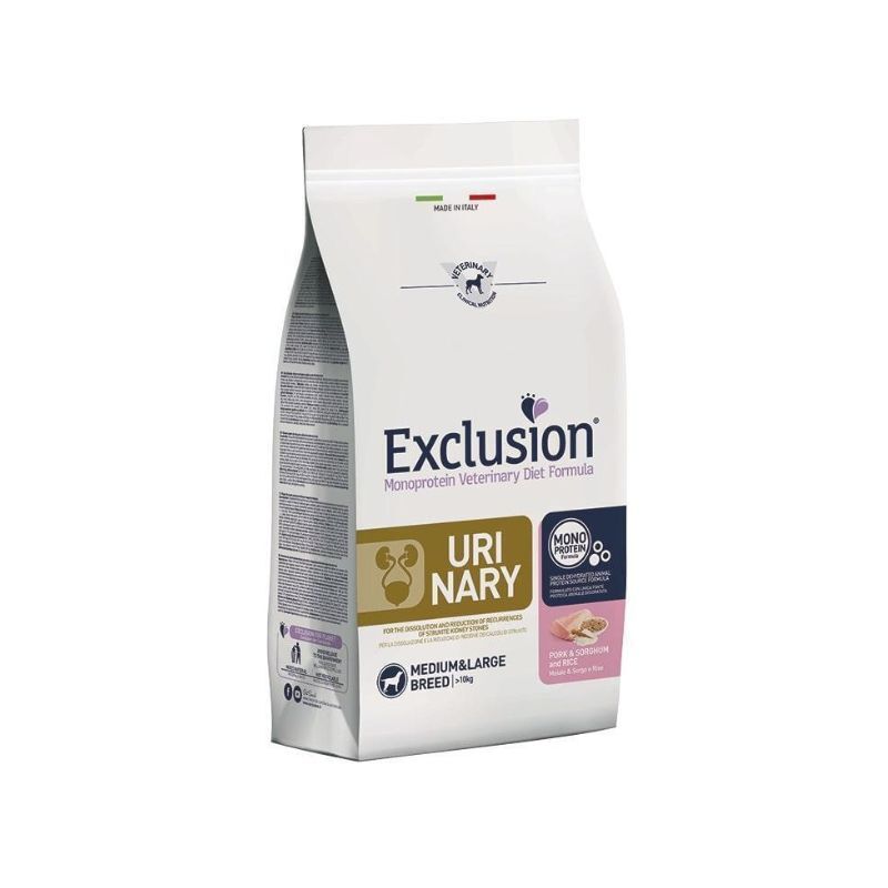 Cibo Cane Urinary Exclusion 12kg | Maiale, Sorgo e Riso Prezzo