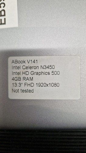 ABook V141 Laptop 13.3'' Intel Celeron N3450 Intel HD Graphics 500 Not Tested - Afbeelding 3 van 12