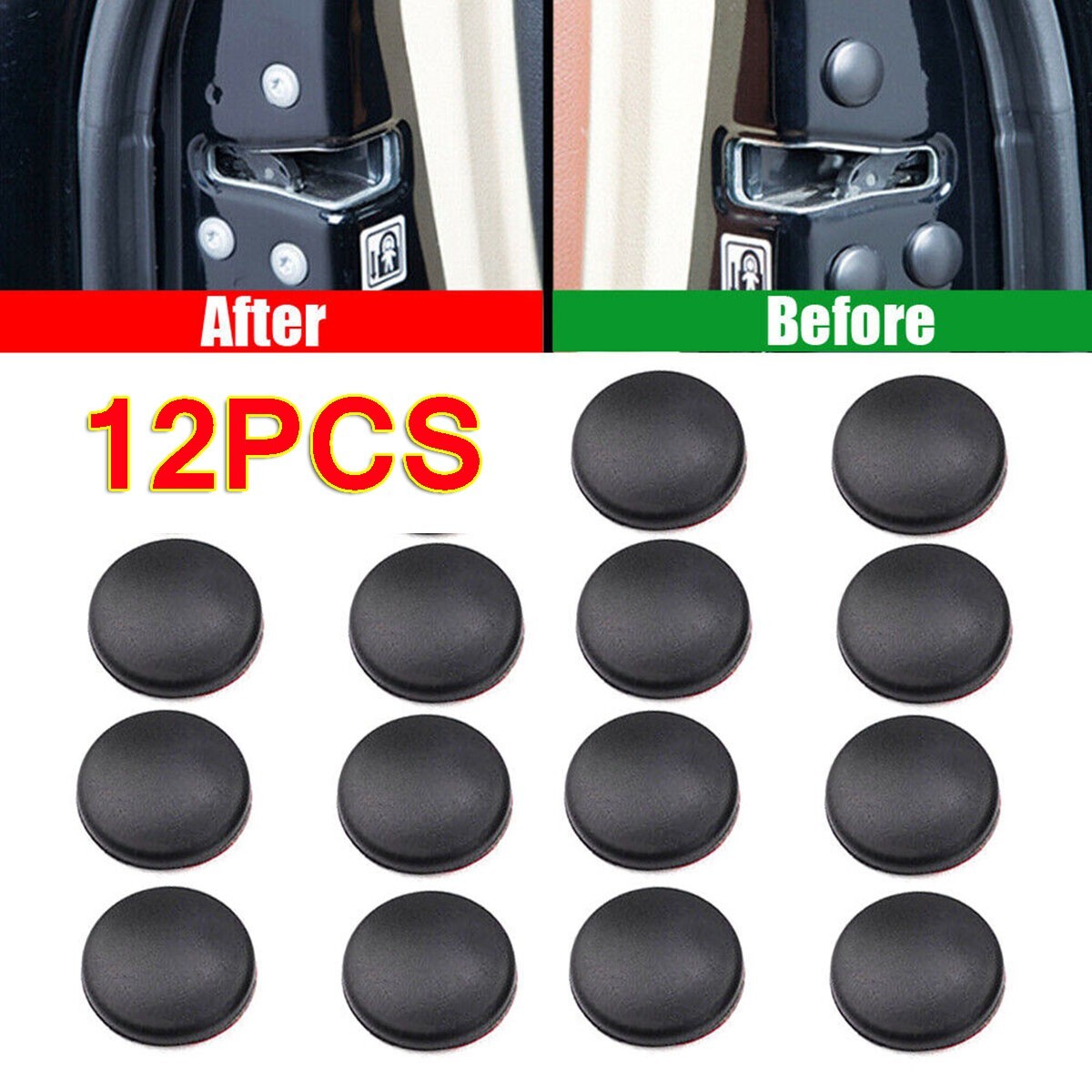 Car Door Lock Screw Protector Cover, 12Pcs Universal Car