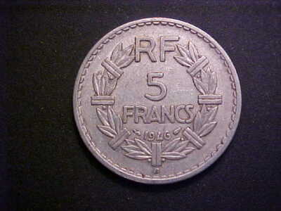 1946 B France 5 Francs KM# 888b.2- Very Nice Circ Collector Coin! -d9333xux