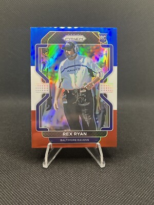2021 Prizm Rex Ryan Red White Blue Prizm Rookie Card RC #289 Baltimore Ravens