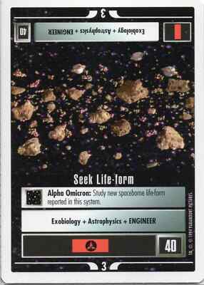 Star Trek CCG Seek Life-form Near-Mint/NM Rare   Premier Alpha 1994