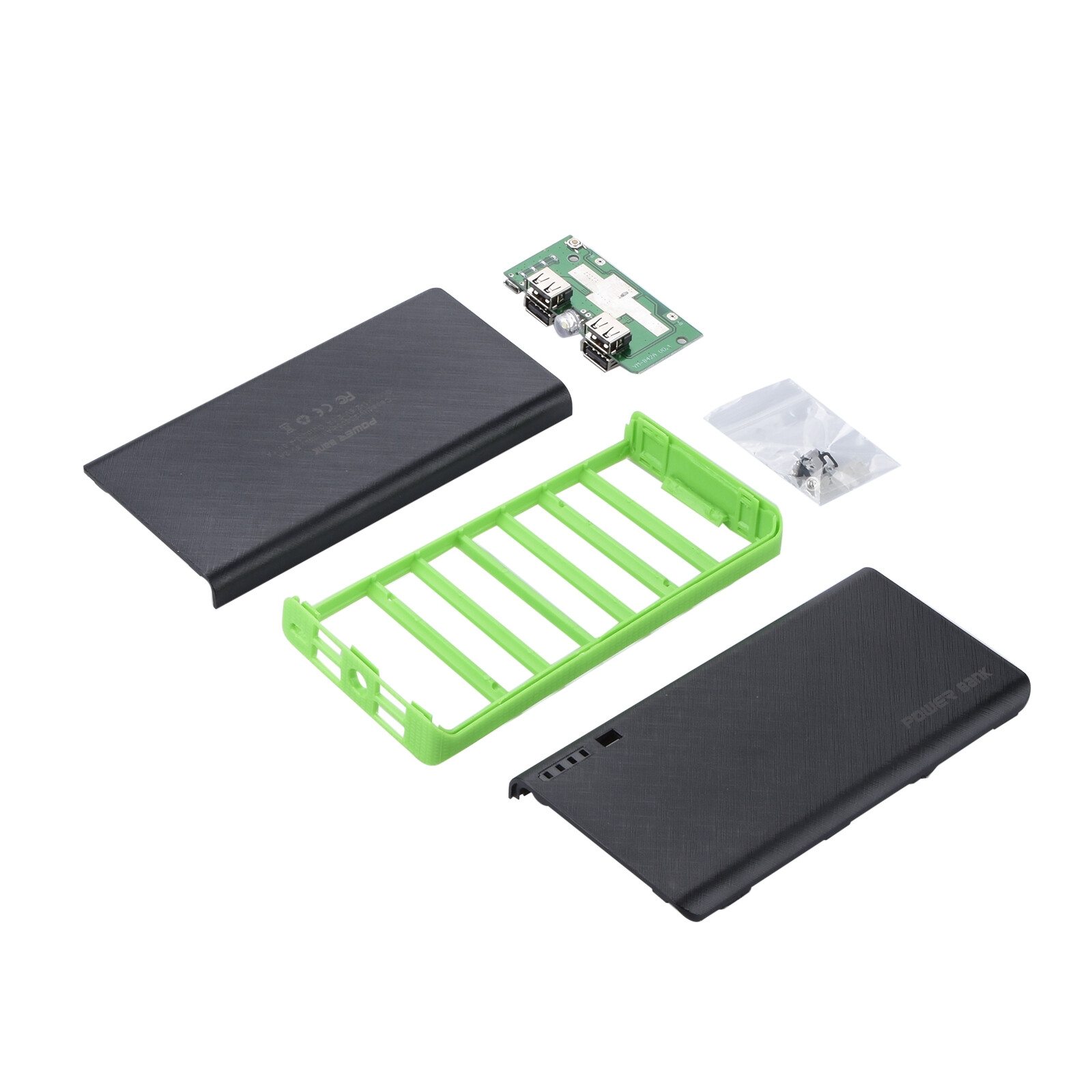 DC 5V Mobile Phone Charger Dual 2 USB Power Bank Case DIY Box Without Batteries