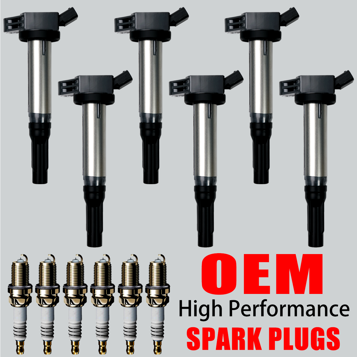 6X OEM Ignition Coil & Iridium Spark Plug for Toyota Avalon Sienna 4Runner UF487