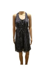 CONVERSE One Star Dress XS Blue Paisley Print Sleeveless Waist Tie