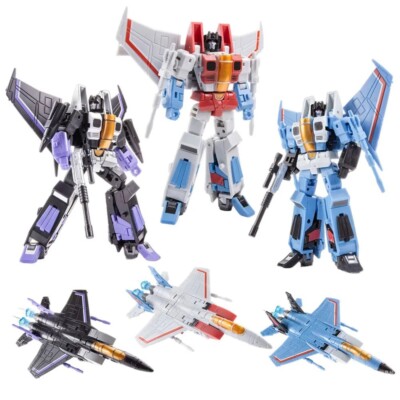 5'' Flight Team 3pcs G1 Starscream Thundercracker Skywarp Action Figure Toy NoBox