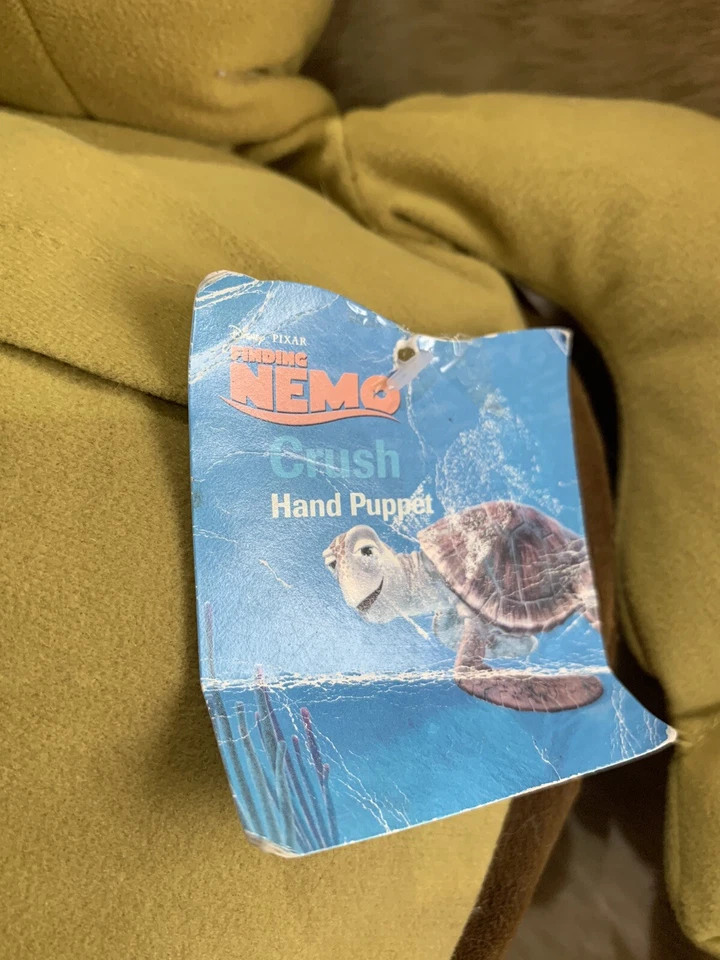 Disney Store Rare Finding Nemo 17”Crush Sea Turtle Plush Hand Puppet ~ Pls Read - Image 3 of 4