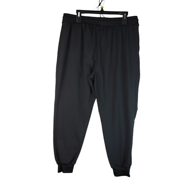Sharagano Womens Black Jogger Pants High Rise Drawstring Waist Size XL