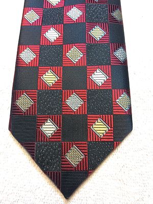 GIORGIO BRUTINI MENS TIE X 60 BLACK WITH GOLD RED
