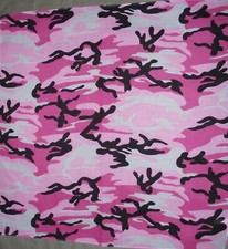 2) BANDANNA PINK CAMOUFLAGE 22" x 22" DO-RAG/ SCARF/ FACE MASK/ TACTICAL/CASUAL