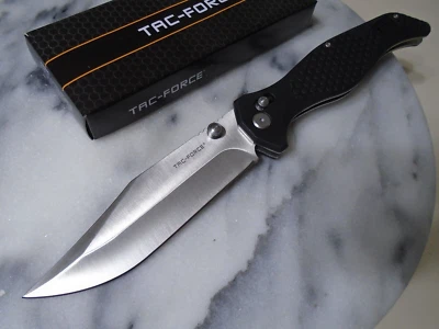 Tac-Force Ball Bearing Pivot Axis Lock Large Pocket Knife Folder TF-1046 Black