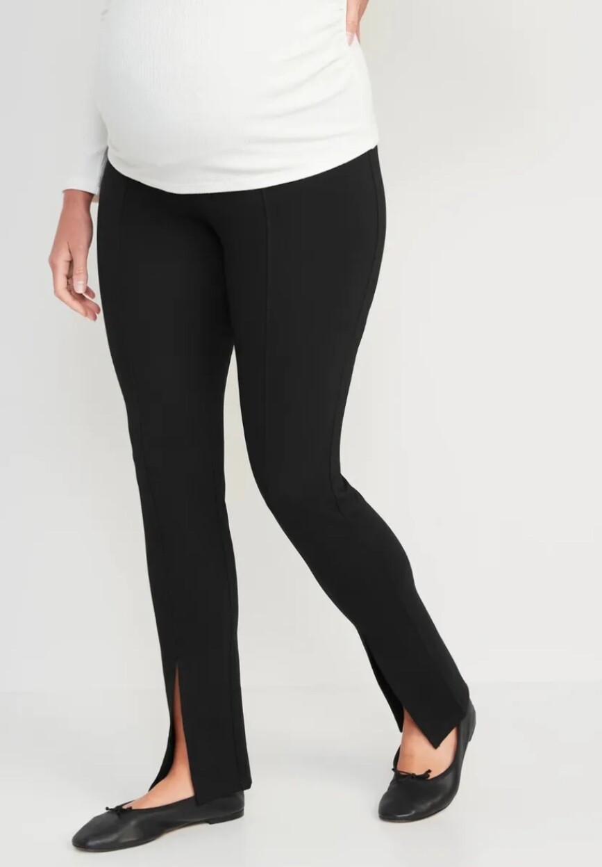 Old Navy MATERNITY Full-Panel Pixie Flare Split-H… - image 1