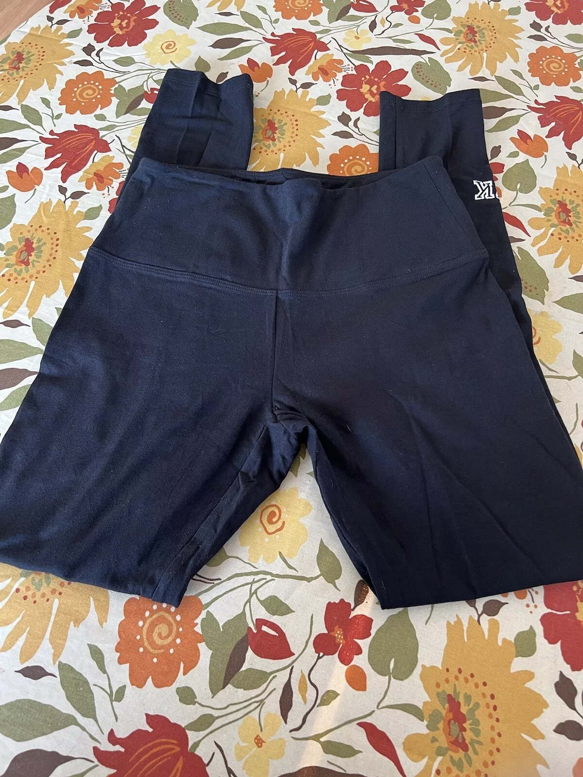 victoria-secret-vs logo foldover cotton blend pants