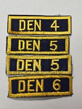 Lot Of 4 Cub Scout Den Number 4, 5 2 , 6 Patches BSA