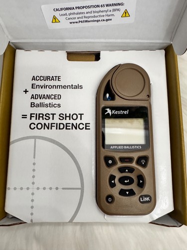 Kestrel 5700X Elite Weather Meter W/Applied Ballistics/LiNK Tan 0857XALTANM - Picture 3 of 8