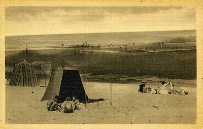 CPA 14 ca. Dives/Mer Cabourg MERVILLE FRANCEVILLE Strand Ebbe geschrieben 1949