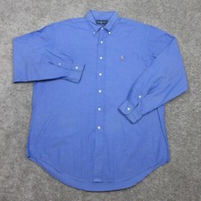 Vintage Ralph Lauren Shirt Mens 16.5 35 L Blue Yarmoth Dress Button Up Oxford