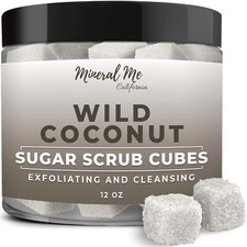 Body Scrub Exfoliator - 12oz COCONUT Sugar scrub cubes w/Mango Shea Butter