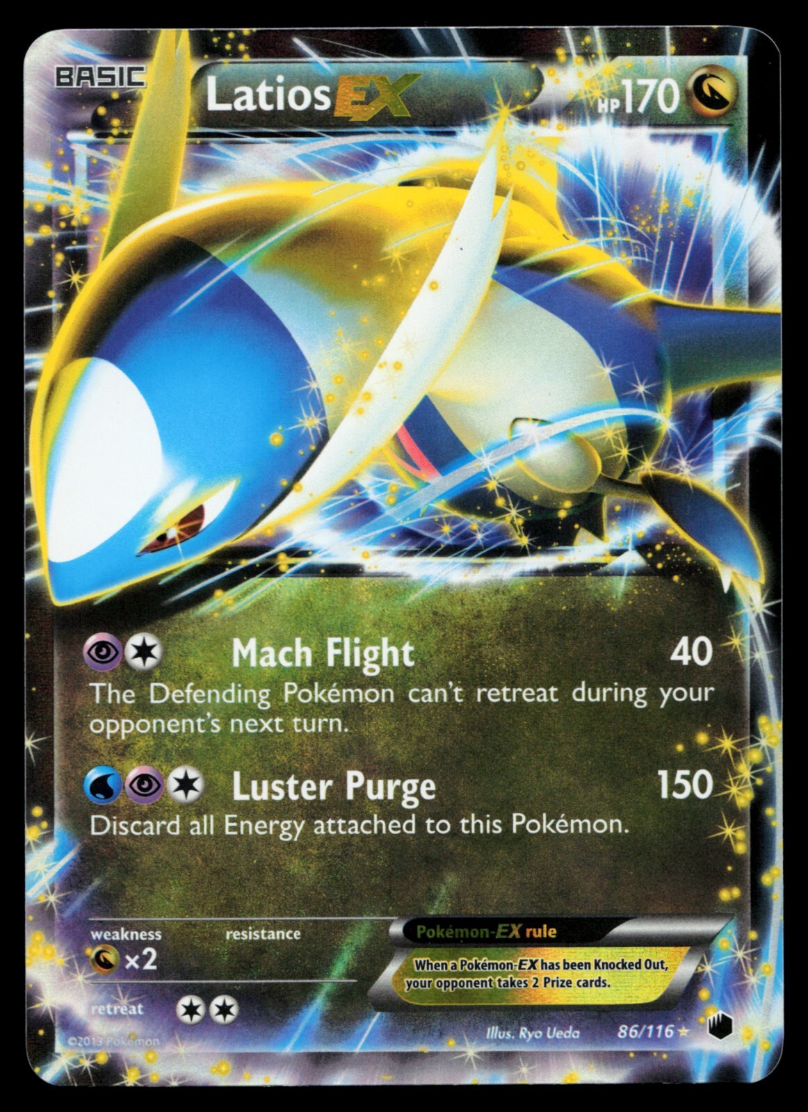 Latios EX 86/116 Plasma Freeze Holo Rare Pokemon Card