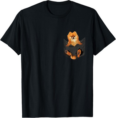 Pomeranian Dog In Pocket, Pom Dog, Pom-Pom puppy peeking T-Shirt Hoodie