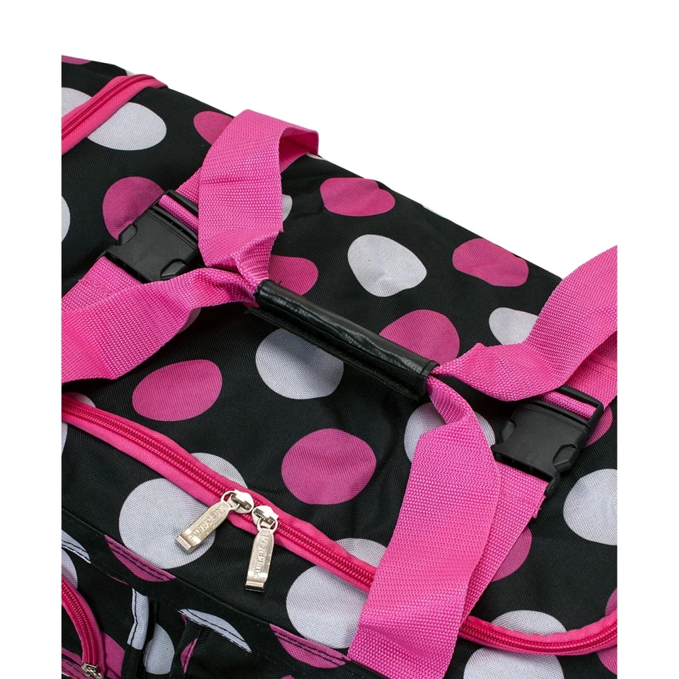 Rockland Women's Rolling Wheel Duffle Bag Travel Vacation Luggage Heavy Duty 22" - Image 4 of 4