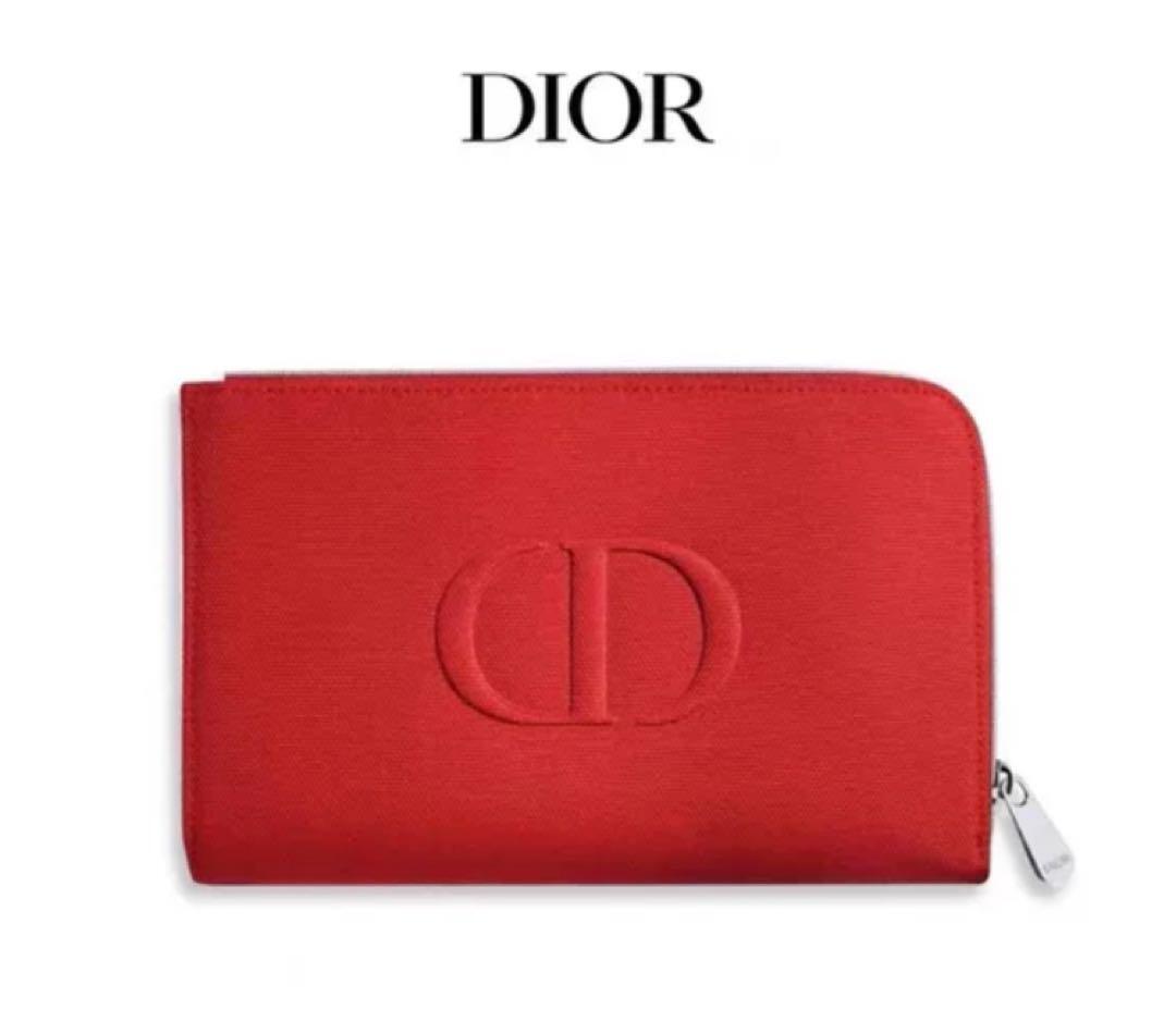 Diorポーチ Christian Dior Pouch Red Novelty Cosmetic Pouch Gift vanity