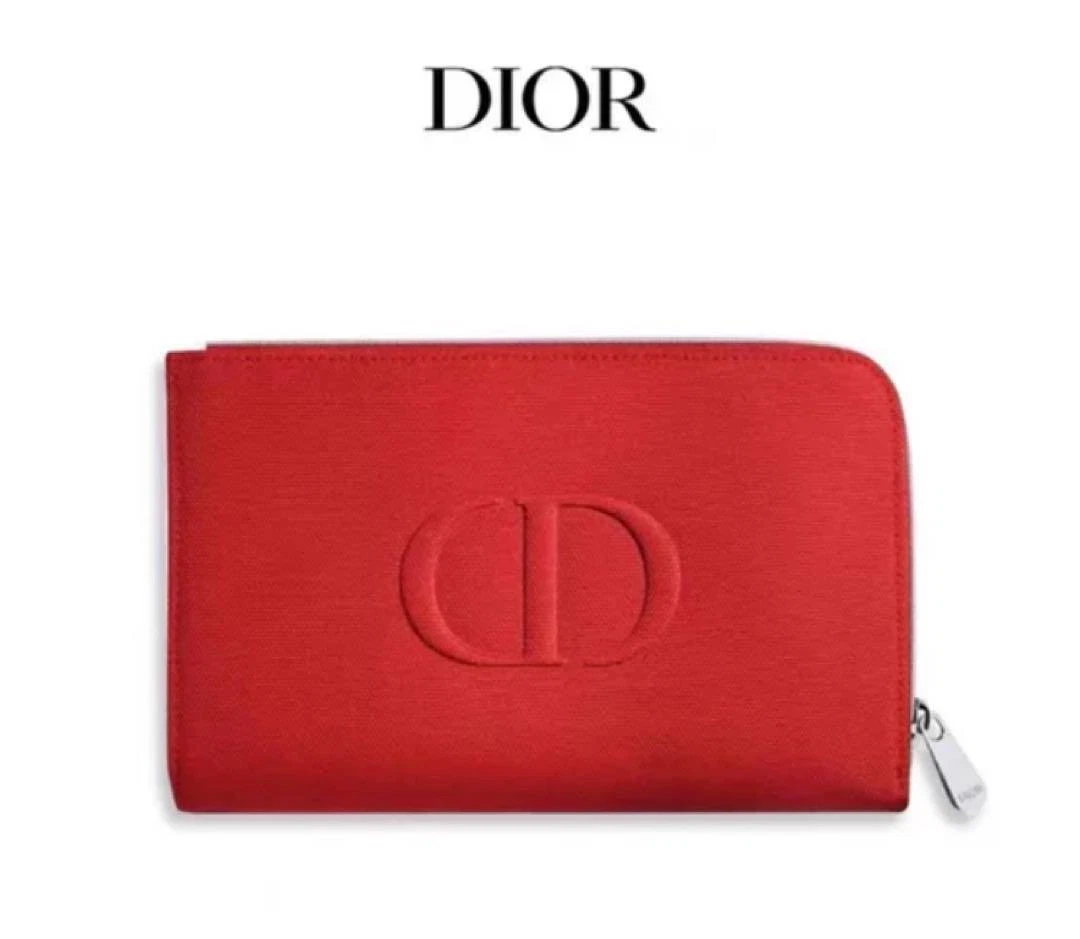 Christian Dior Pochette Rouge Nouveauté Pochette Cosmétique Cadeau Vanity Case Japon 13x20cm