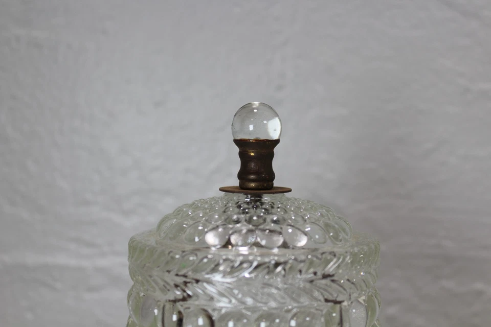 Lámpara de techo de vidrio transparente Hobnail de colección base de latón glamour Shabby Chic Foto 3 de 4