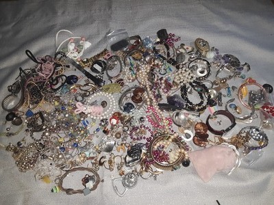 5 lbs jewelry lot real photos pics craft sell wear bulk jewelry