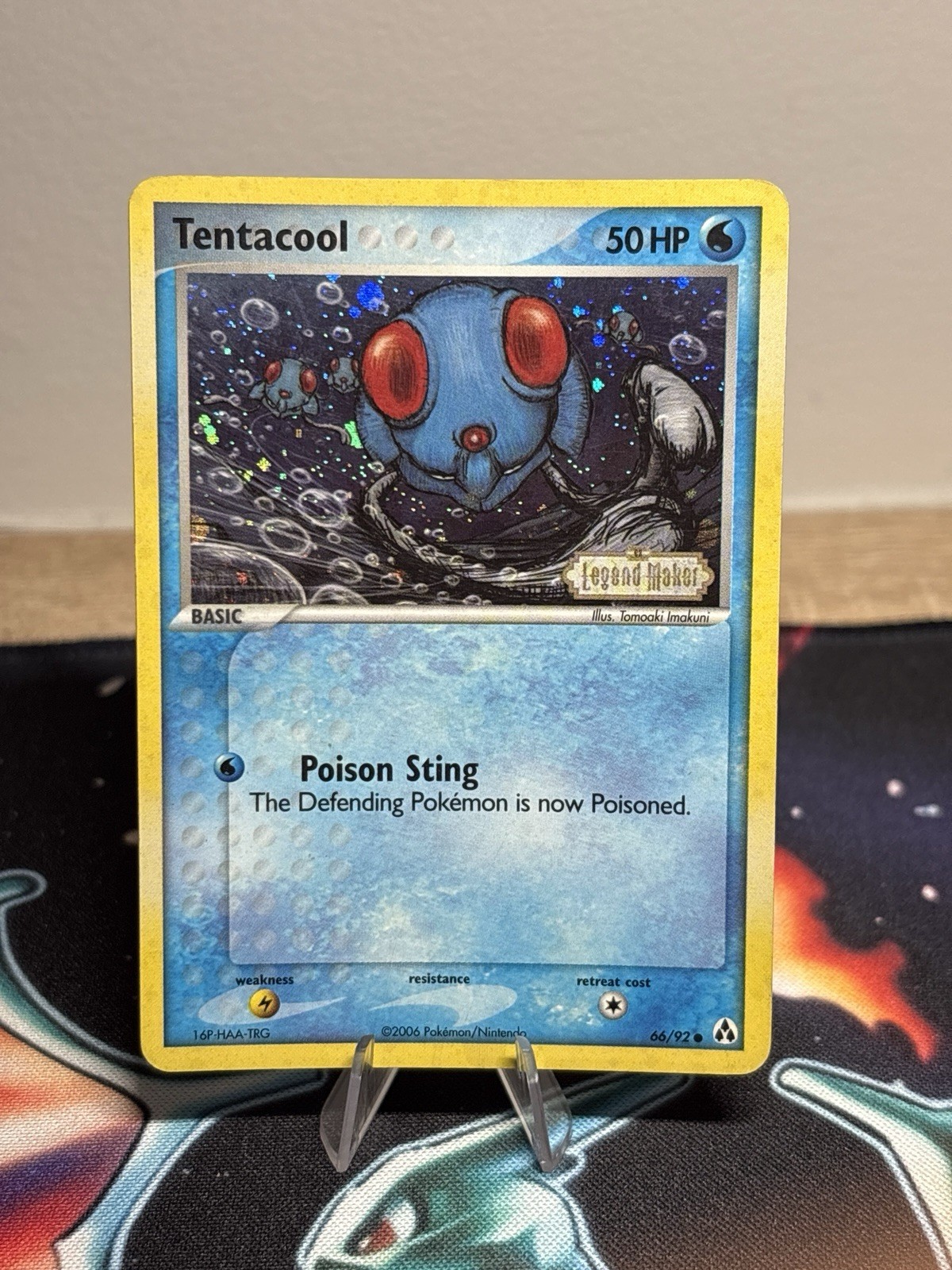 Tentacool 66/92 Legend Maker Reverse Holo Common STAMPED Vintage Pokemon Card