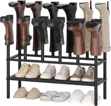 Free Standing Shoe Rack 3 Tier Boots Rack Organizer Tall Boots Rack Closet