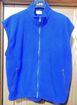 Vintage Walker Wear XL Vest. Bright Blue & LIght Weight. Made in Colorado USA