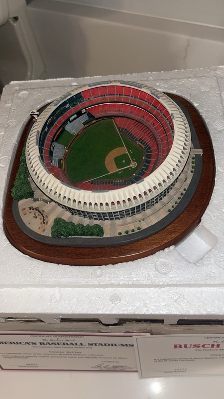 Danbury Mint Busch Stadium St. Louis Cardinals Hand Painted Resin 1966-2005