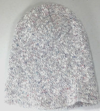 WIGWAM Vintage Wool Winter Beanie Beige w/ Pink  Blue One Size Ski Snowboard