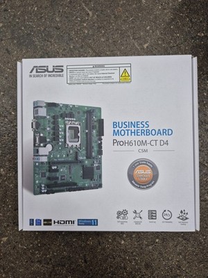 ASUS Pro H610M-CT D4-CSM LGA 1700 64GB Max DDR4, 1x M.2, 4x SATA 6Gb/s