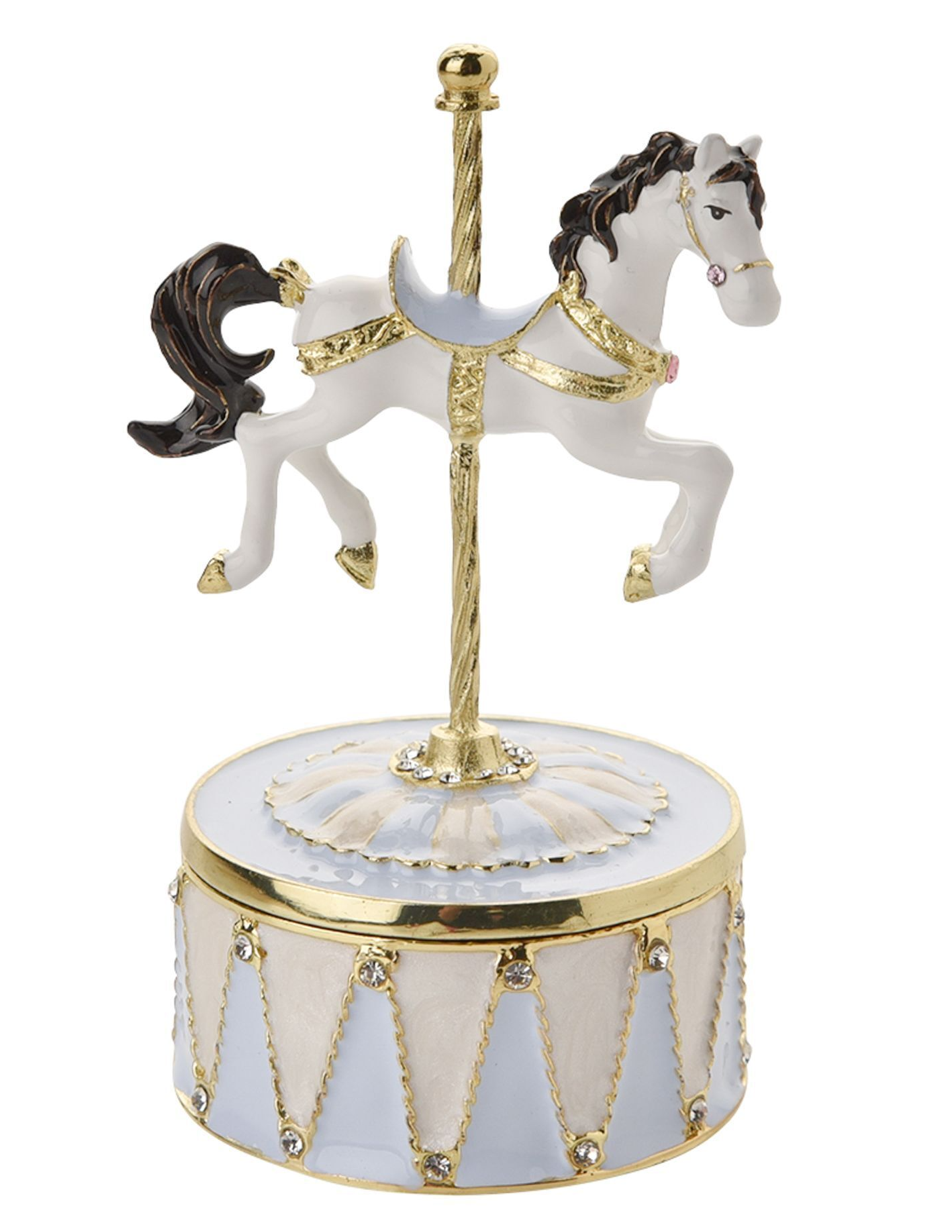 Trinket Box  By Juliana Musical Carousel Horse