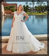 Vintage Lace Wedding Dress Bridal Gown Custom Made 32-60 Plus Size