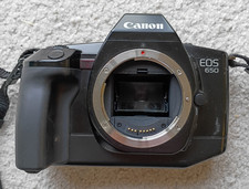 Canon EOS 650 AF 35mm SLR Film Camera with 35-105mm zoom lens and teleconverter